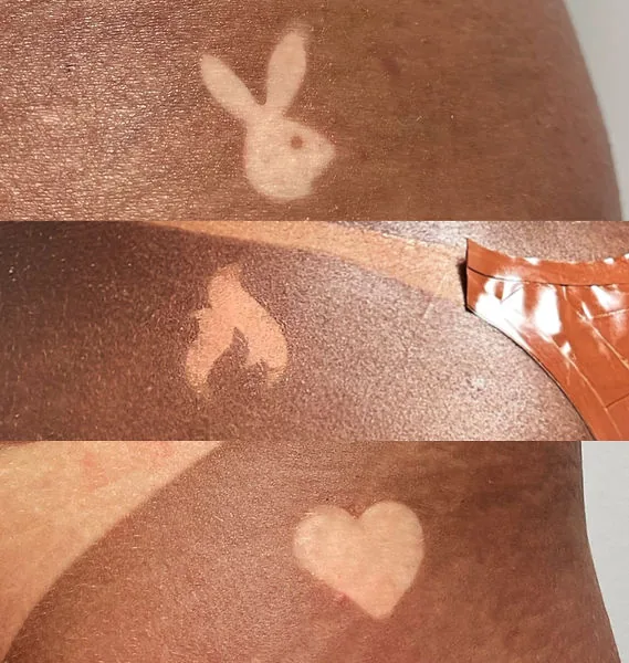 Tanning tattoos and shapes at Brazilian Touch Tanning Peabody MA